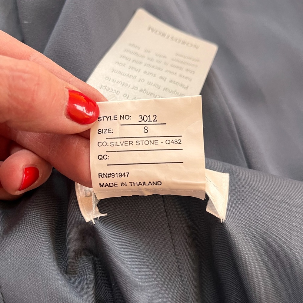Dessy Collection Vivian Diamond Nordstrom Style 3012 Silverstone gown - Picture 11 of 12
